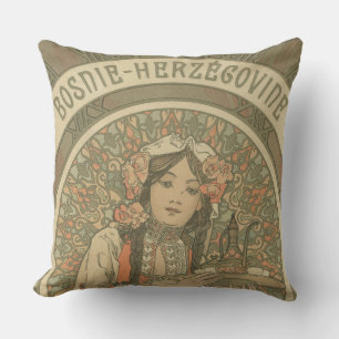 Bosnië en Herzegovina door Alphonse Mucha (1900) Kussen