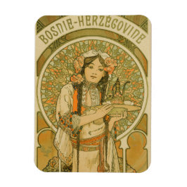 Bosnië en Herzegovina door Alphonse Mucha (1900) Magneet