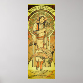 Bosnië en Herzegovina door Alphonse Mucha 1900 Poster
