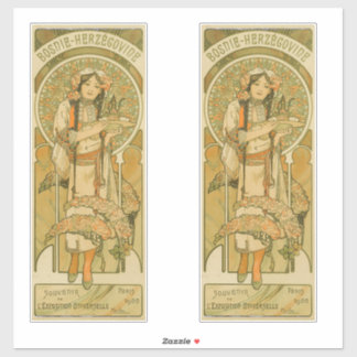 Bosnië en Herzegovina door Alphonse Mucha (1900) Sticker