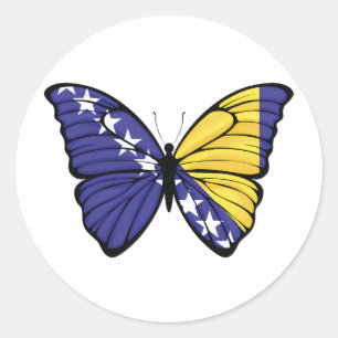 Bosnië en Herzegovina Hypolimnas Butterfly Ronde Sticker
