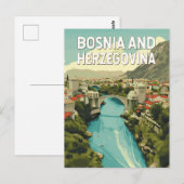 Bosnië en Herzegovina Illustratie Reiskunst Briefkaart (Voorkant / Achterkant)