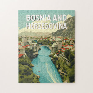 Bosnië en Herzegovina Illustratie Reiskunst Legpuzzel