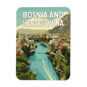 Bosnië en Herzegovina Illustratie Reiskunst Magneet