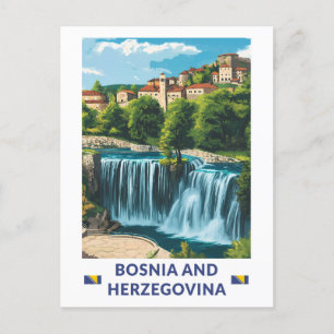 Bosnië en Herzegovina Jajce Illustratie Kunst Briefkaart