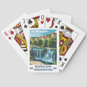 Bosnië en Herzegovina Jajce Illustratie Kunst Pokerkaarten
