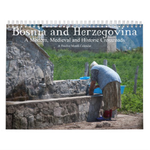 Bosnië en Herzegovina Modern middeleeuws kruispun Kalender