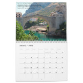 Bosnië en Herzegovina Modern middeleeuws kruispunt Kalender (Jan 2026)