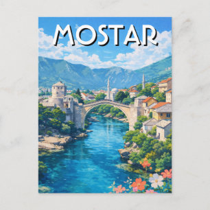Bosnië en Herzegovina Mostar Reizen Briefkaart