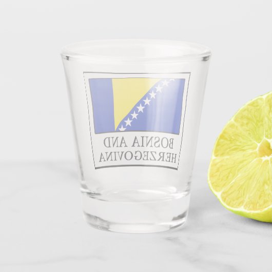 Bosnië en Herzegovina Shot Glas (Achterkant)