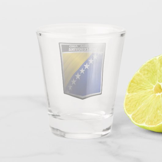 Bosnië en Herzegovina Shot Glas (Achterkant)