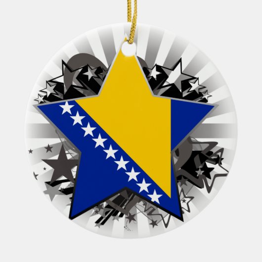 Bosnië en Herzegovina Star Keramisch Ornament (Voorkant)