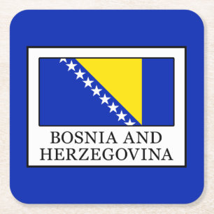Bosnië en Herzegovina Vierkante Kartonnen Onderzetter