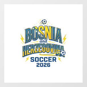 Bosnië en Herzegovina Voetbal 2026 Voetbal Vet Cou Raamsticker