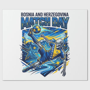 Bosnië en Herzegovina Wedstrijddag Skelet Aanvalle Cadeaupapier