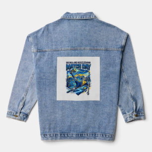 Bosnië en Herzegovina Wedstrijddag Skelet Aanvalle Denim Jacket