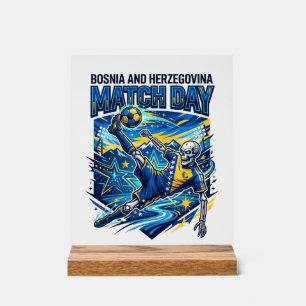Bosnië en Herzegovina Wedstrijddag Skelet Spits Acryl Bord