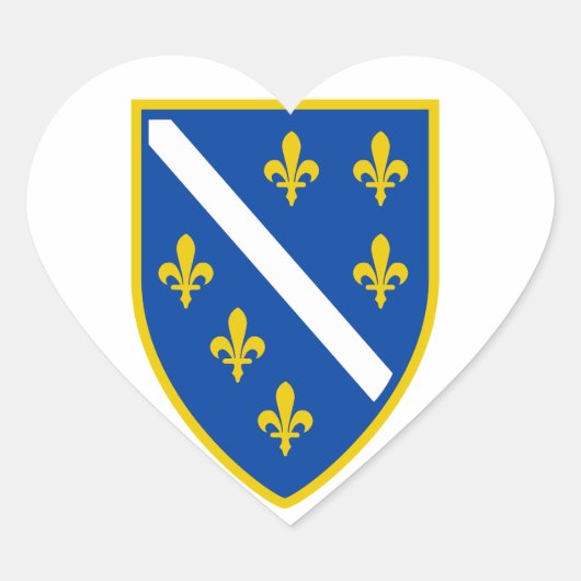 Bosnië Hart Sticker (Voorkant)