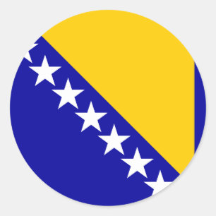 Bosnië-Herzegovina Hoge kwaliteit vlag Ronde Sticker