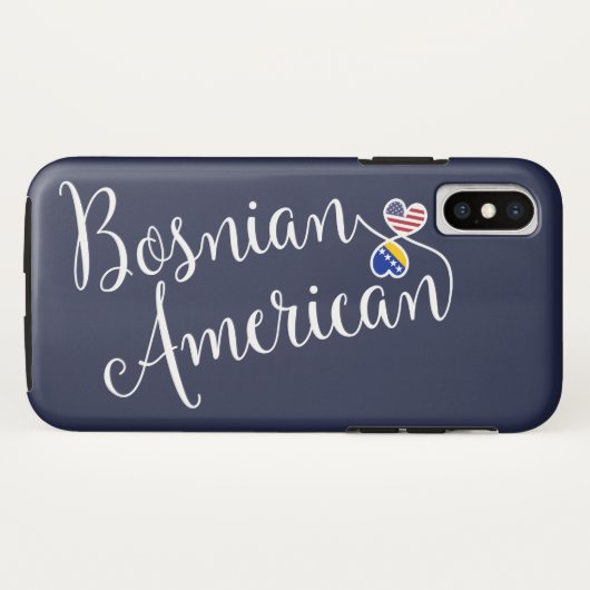 Bosnisch-Amerikaanse telefooncel met ingebouwde ha Case-Mate iPhone Case (Achterkant (horizontaal))