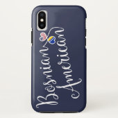 Bosnisch-Amerikaanse telefooncel met ingebouwde ha Case-Mate iPhone Case (Achterkant)