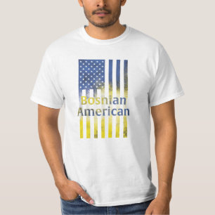 Bosnisch-Amerikaanse vlag T-Shirt