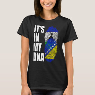 Bosnisch-Basotho Mix Dna-erfgoedvlag T-shirt
