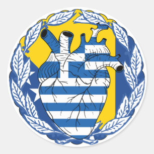 Bosnisch Bosnië Griekse onafhankelijkheid Griekenl Ronde Sticker
