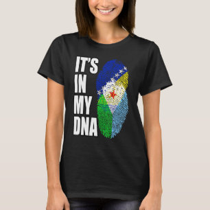 Bosnisch en Djiboutian Mix DNA Flag Heritage T-shirt