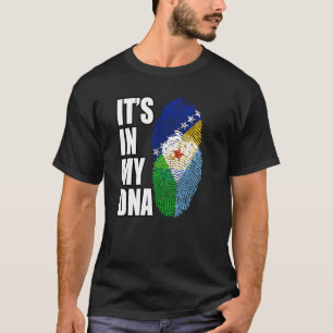 Bosnisch en Djiboutian Mix DNA Flag Heritage T-shirt
