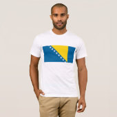 Bosnisch T-shirt met vlag (Voorkant volledig)