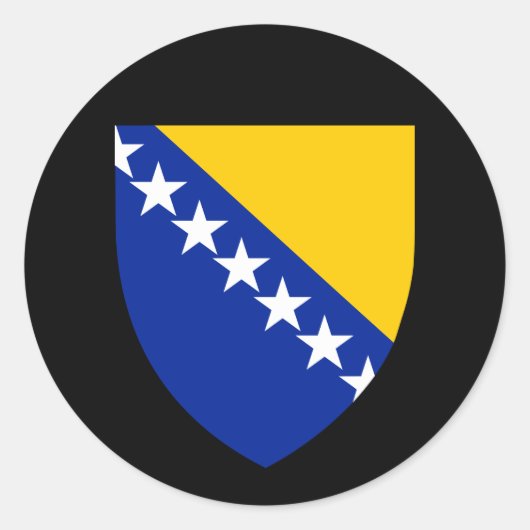 Bosnisch Wapen van Bosnië en Herzegovina Ronde Sticker (Voorkant)