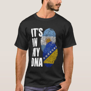 Bosnische en Argentijnse mix DNA vlag erfgoed T-shirt