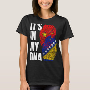 Bosnische en Chinese mix DNA vlag erfgoed T-shirt