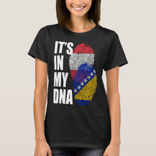 Bosnische en Oostenrijkse Mix DNA Vlag Erfgoed T-shirt