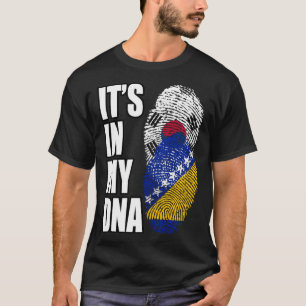 Bosnische en Zuid-Koreaanse mix DNA erfgoed vlag T-shirt