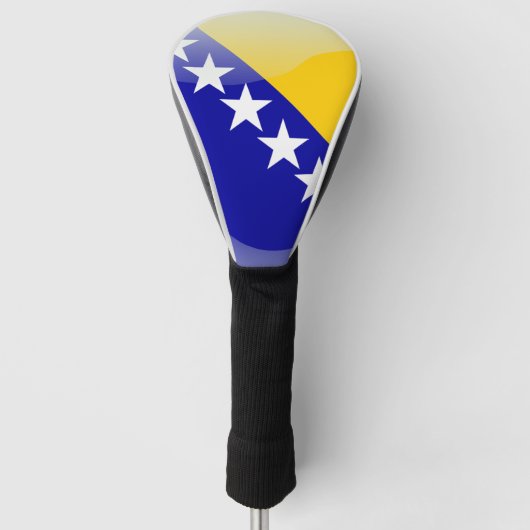 Bosnische glanzende vlag golfheadcover (Voorkant)