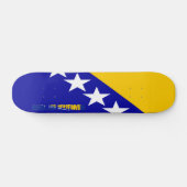 Bosnische glanzende vlag skateboard (Horizontaal)