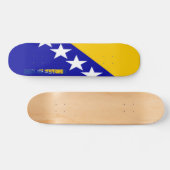 Bosnische glanzende vlag skateboard (Horizontaal)
