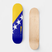 Bosnische glanzende vlag skateboard (Voorkant)