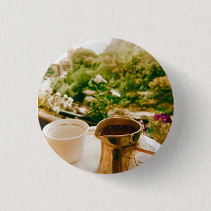 Bosnische koffiepauze in Mostar Ronde Button 3,2 Cm