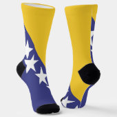 Bosnische vlag sokken (Gebogen)