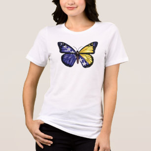 Bosnische Vlinder Monarque Vlag Tri-Blend Shirt