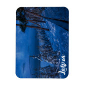 Bospad bij winternachtmagnet magneet (Verticaal)