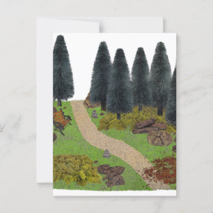 Bospad door het park briefkaart