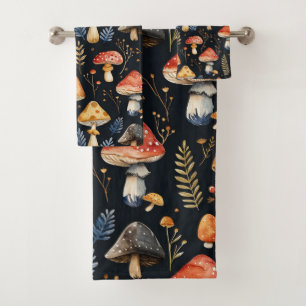 Bospaddenstoel en varen bad handdoek