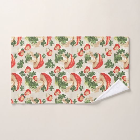  bospaddenstoel Lucky Clover Pattern Bad Handdoek (Handdoek)