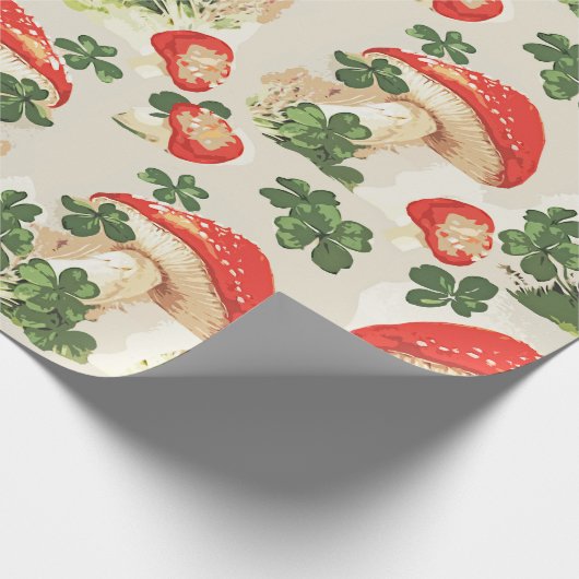 bospaddenstoel Lucky Clover Pattern Cadeaupapier (Hoek)