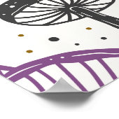 Bospaddenstoelen Ink  Textuur Poster (Hoek)