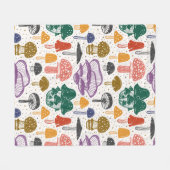 Bospaddenstoelen. Naadloos patroon, structuur, ach Fleece Deken (Voorkant (Horizontaal))